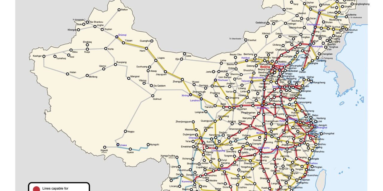 China High Speed Train Running Map 2024